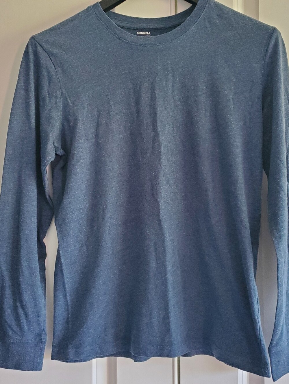 Sonoma Men's Small Long Sleeve T-Shirt Greyish Blue Great Base Layer